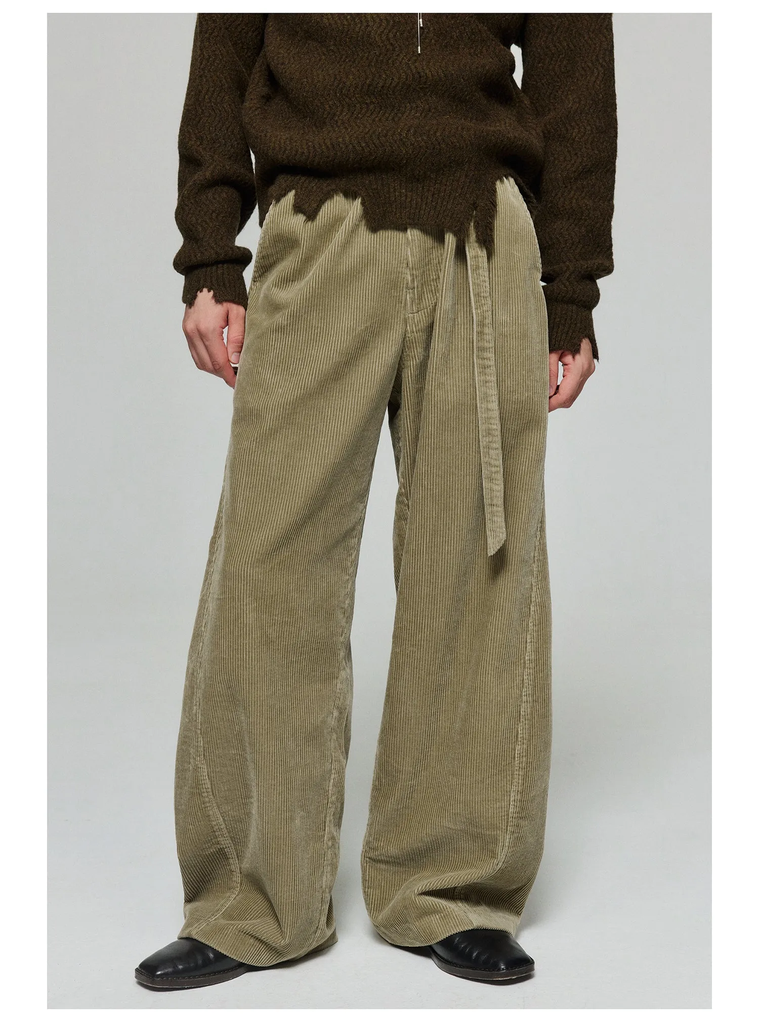 Corduroy Wide Leg Casual Pants