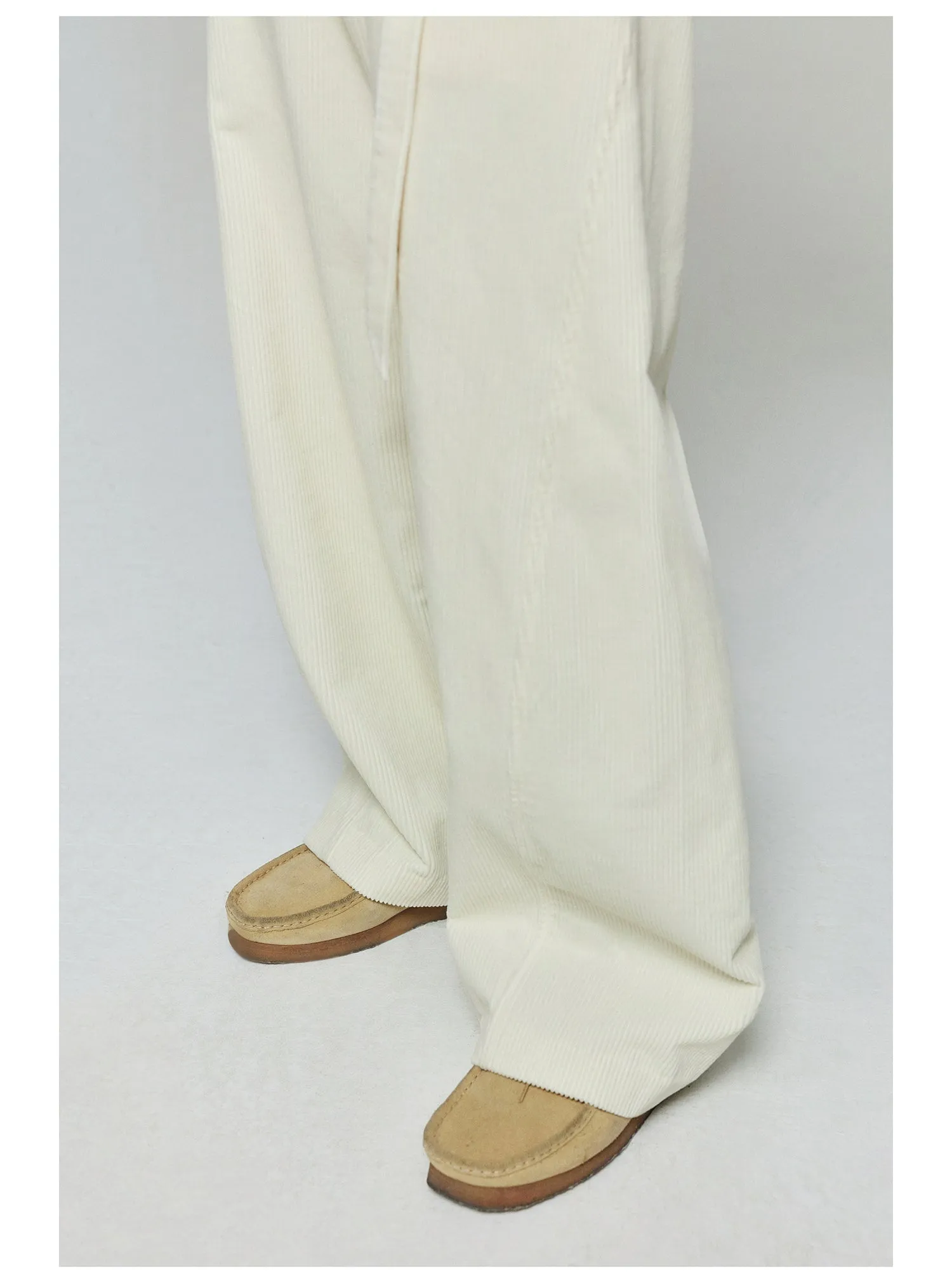 Corduroy Wide Leg Casual Pants