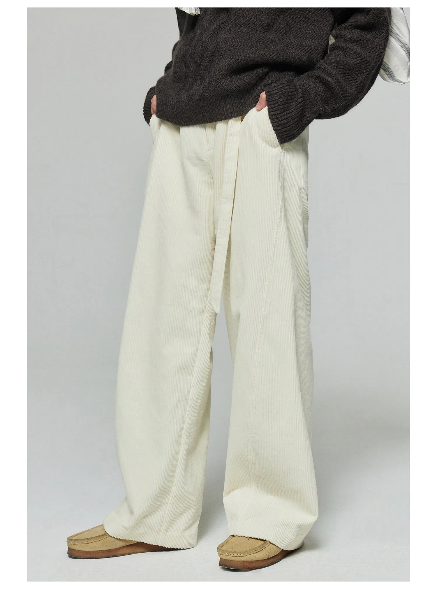 Corduroy Wide Leg Casual Pants