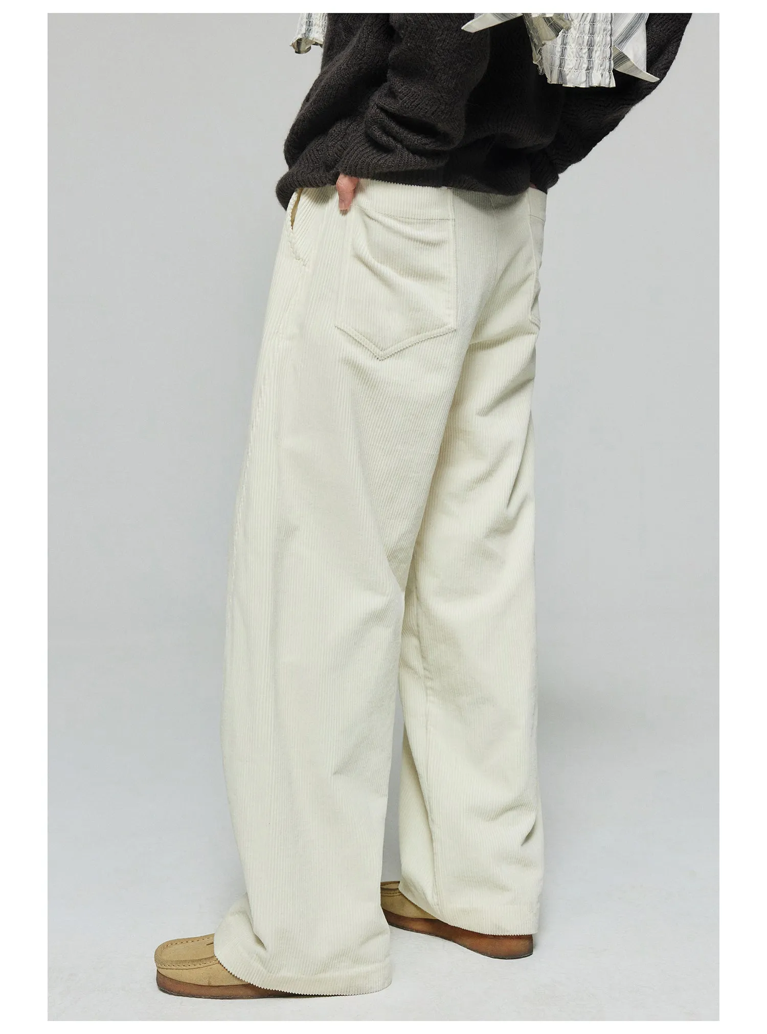 Corduroy Wide Leg Casual Pants