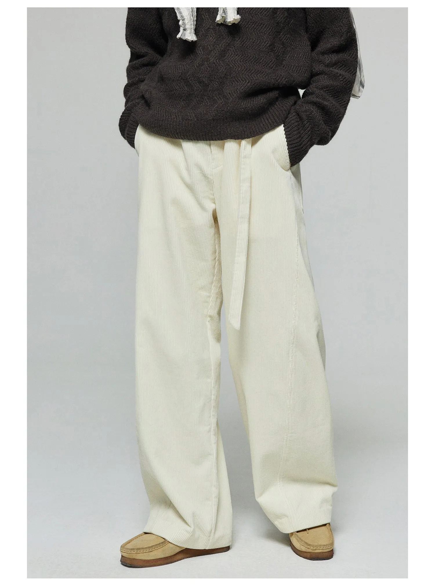 Corduroy Wide Leg Casual Pants