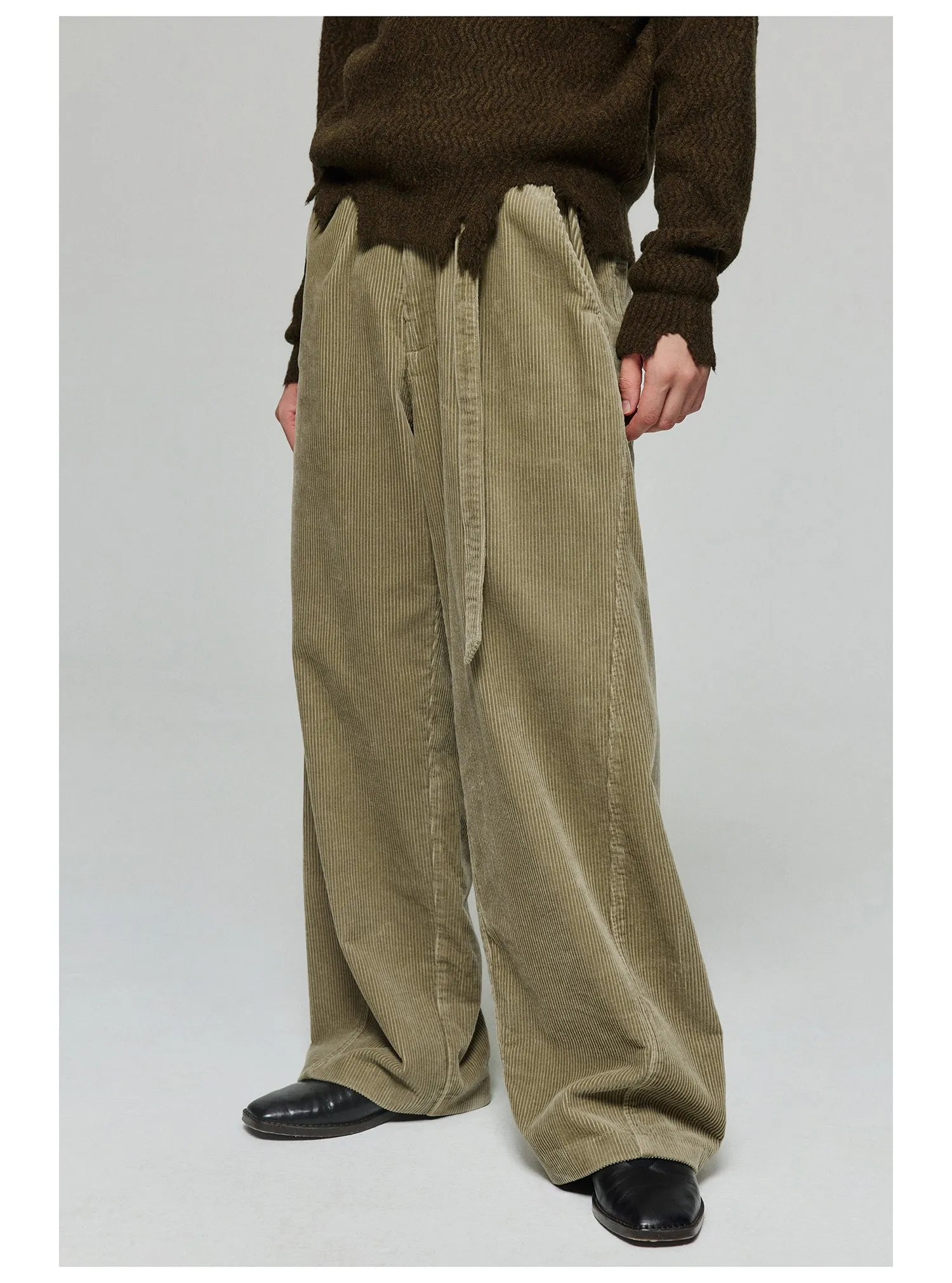 Corduroy Wide Leg Casual Pants