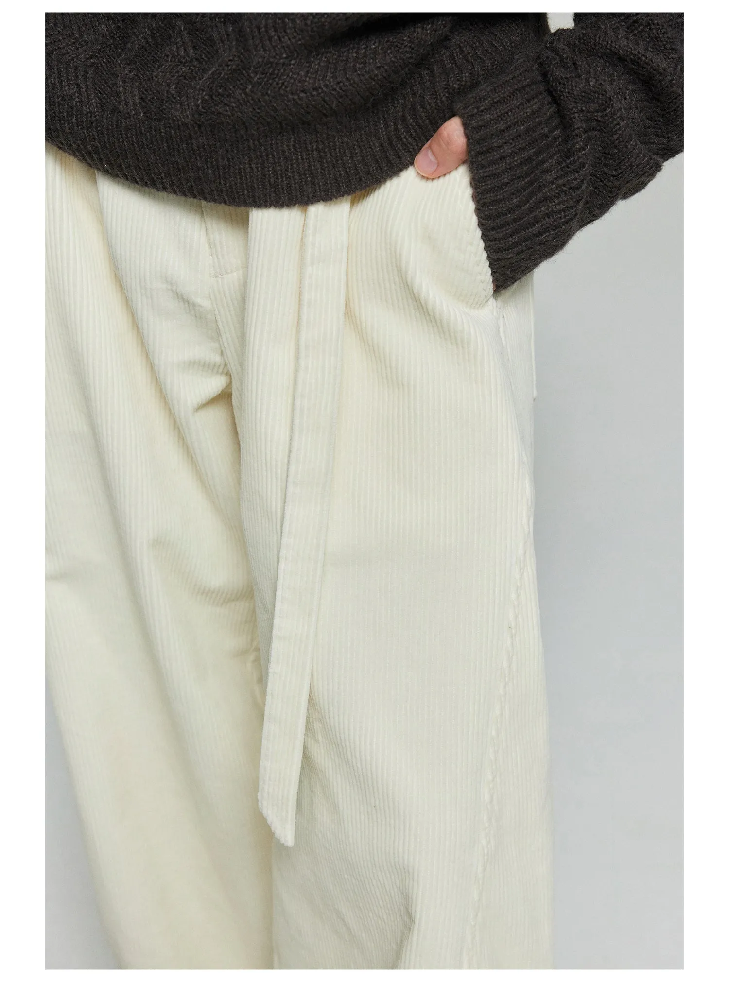 Corduroy Wide Leg Casual Pants