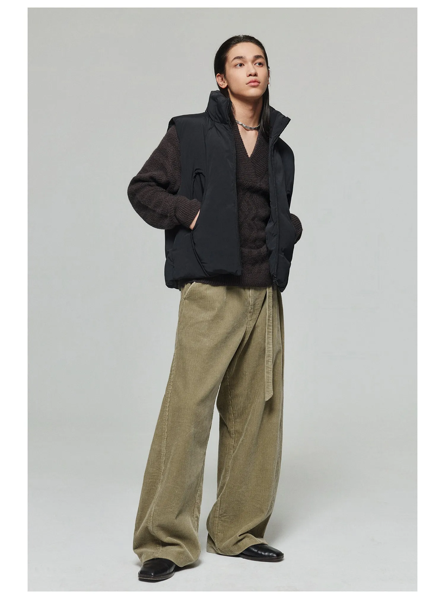 Corduroy Wide Leg Casual Pants