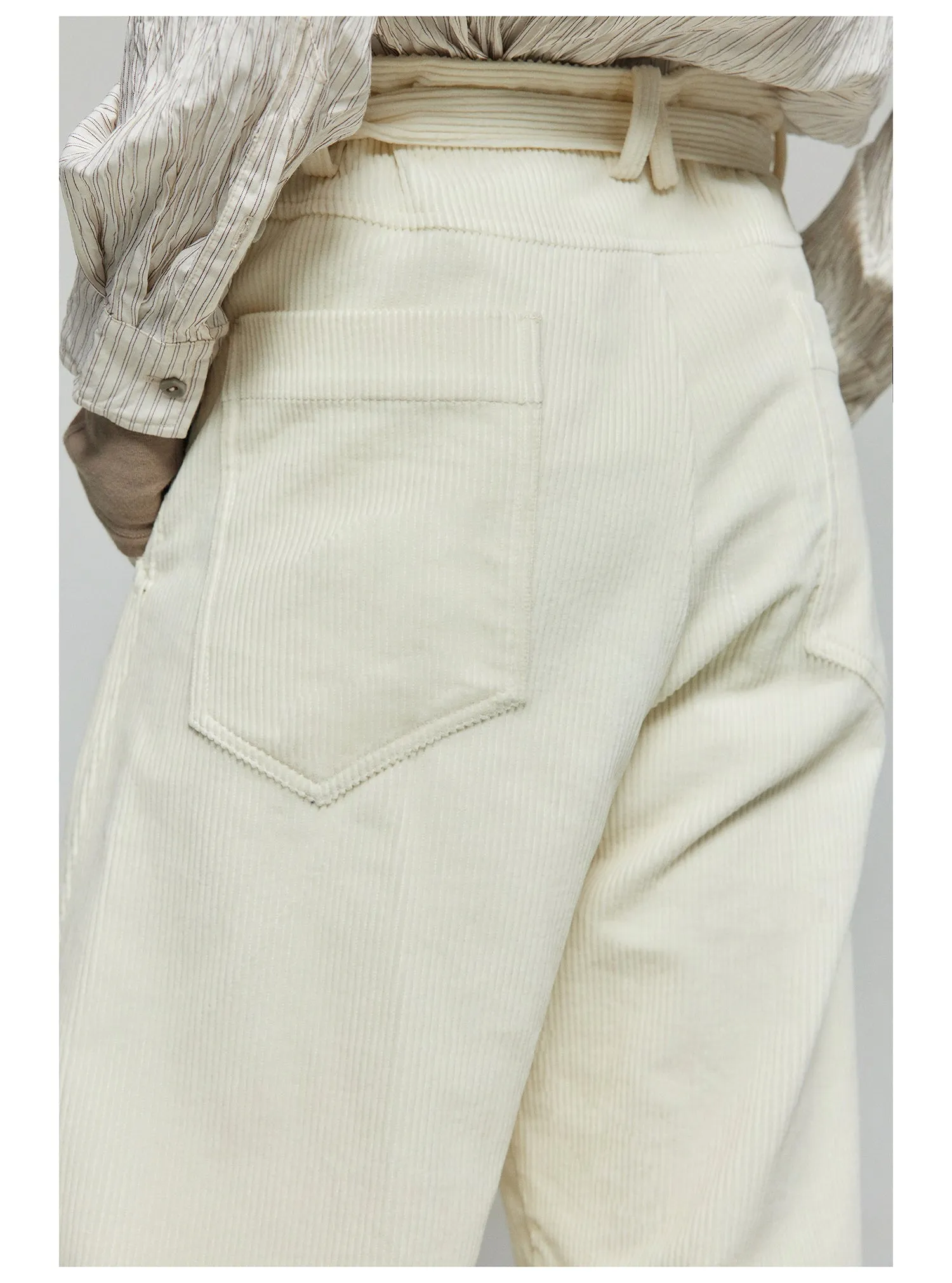 Corduroy Wide Leg Casual Pants