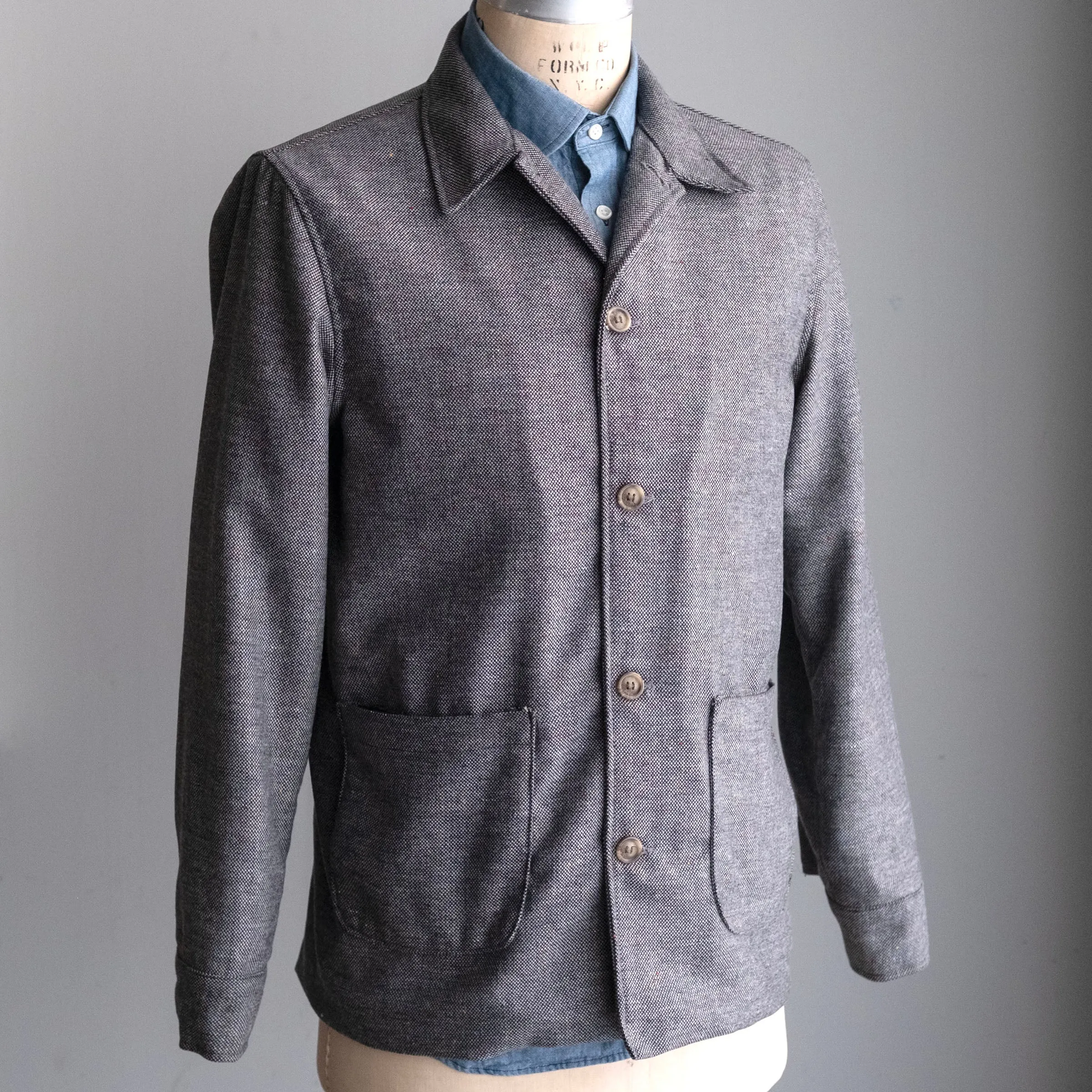 Corso Jacket in Italian Lightweight Ghost Donegal Wool