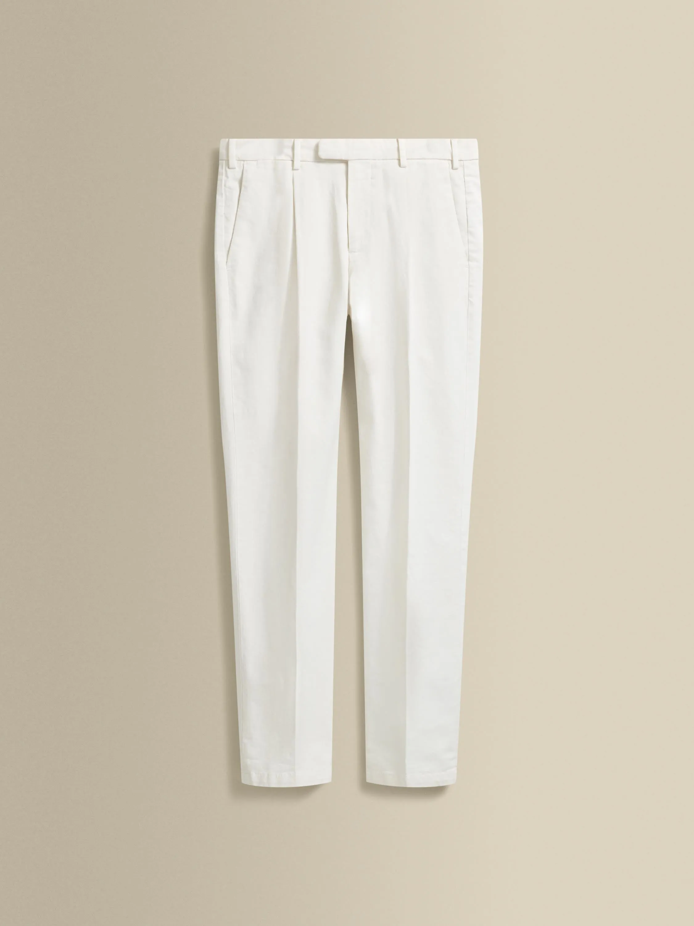 Cotton Single Pleat Chinos