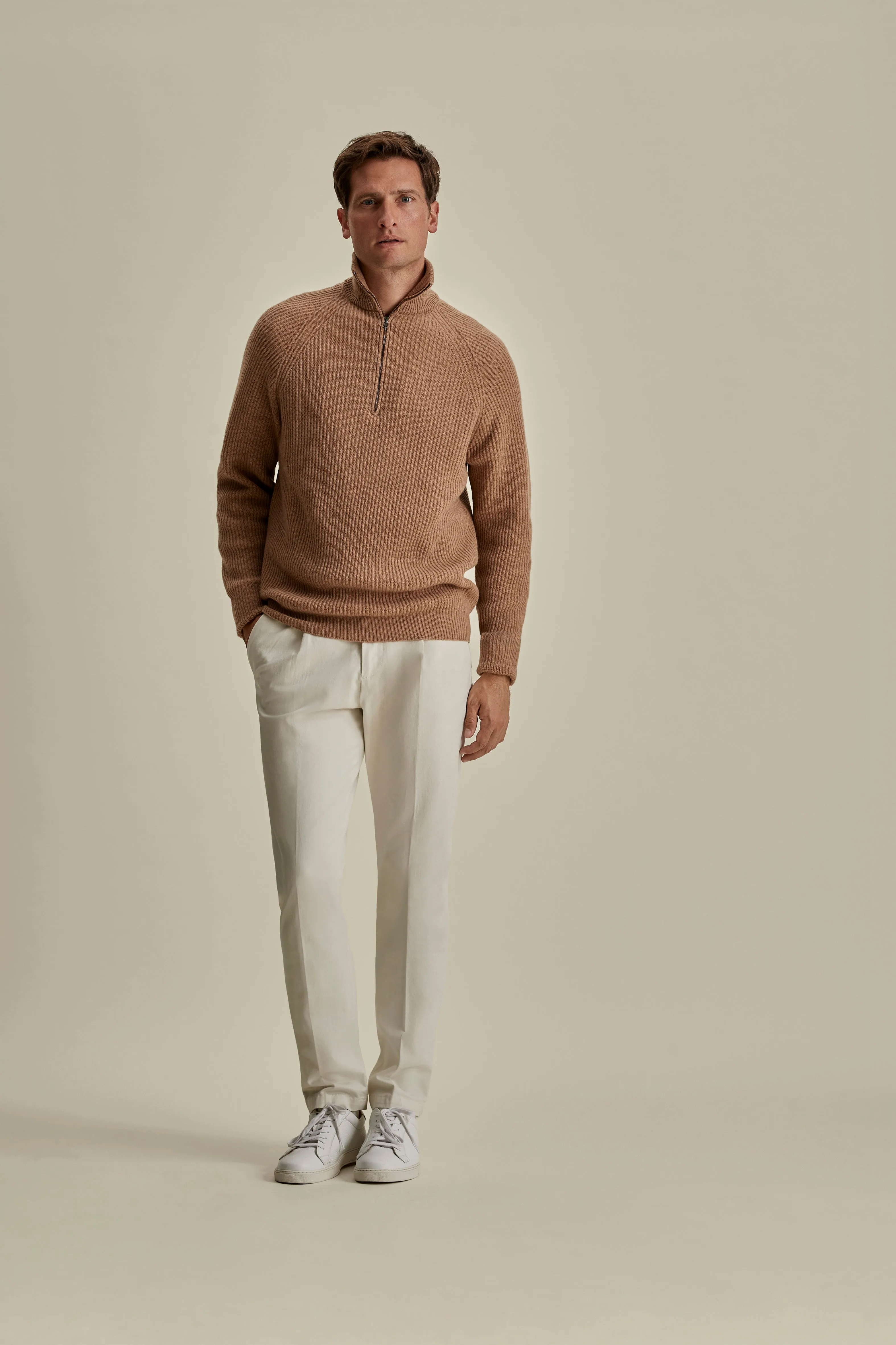 Cotton Single Pleat Chinos