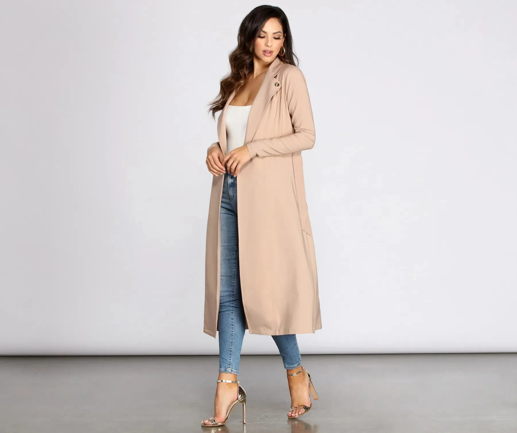 Cover Girl Long Trench Coat