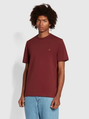 Danny Regular Fit Organic Cotton T-Shirt In Farah Red Marl