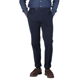 Dark Blue Cotton Stretch Comfort Chinos