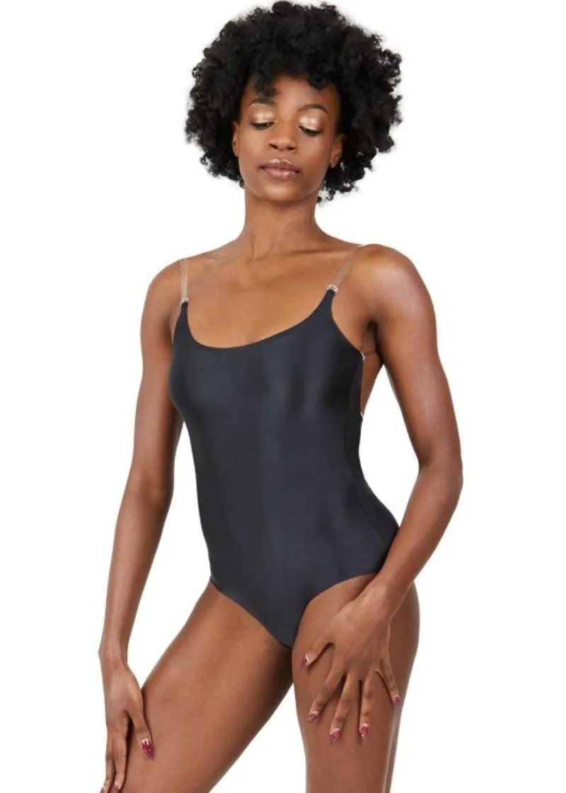 Deep Mesh V-Back Camisole Leotard