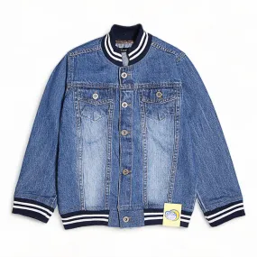 DENIM JACKET W/RIB