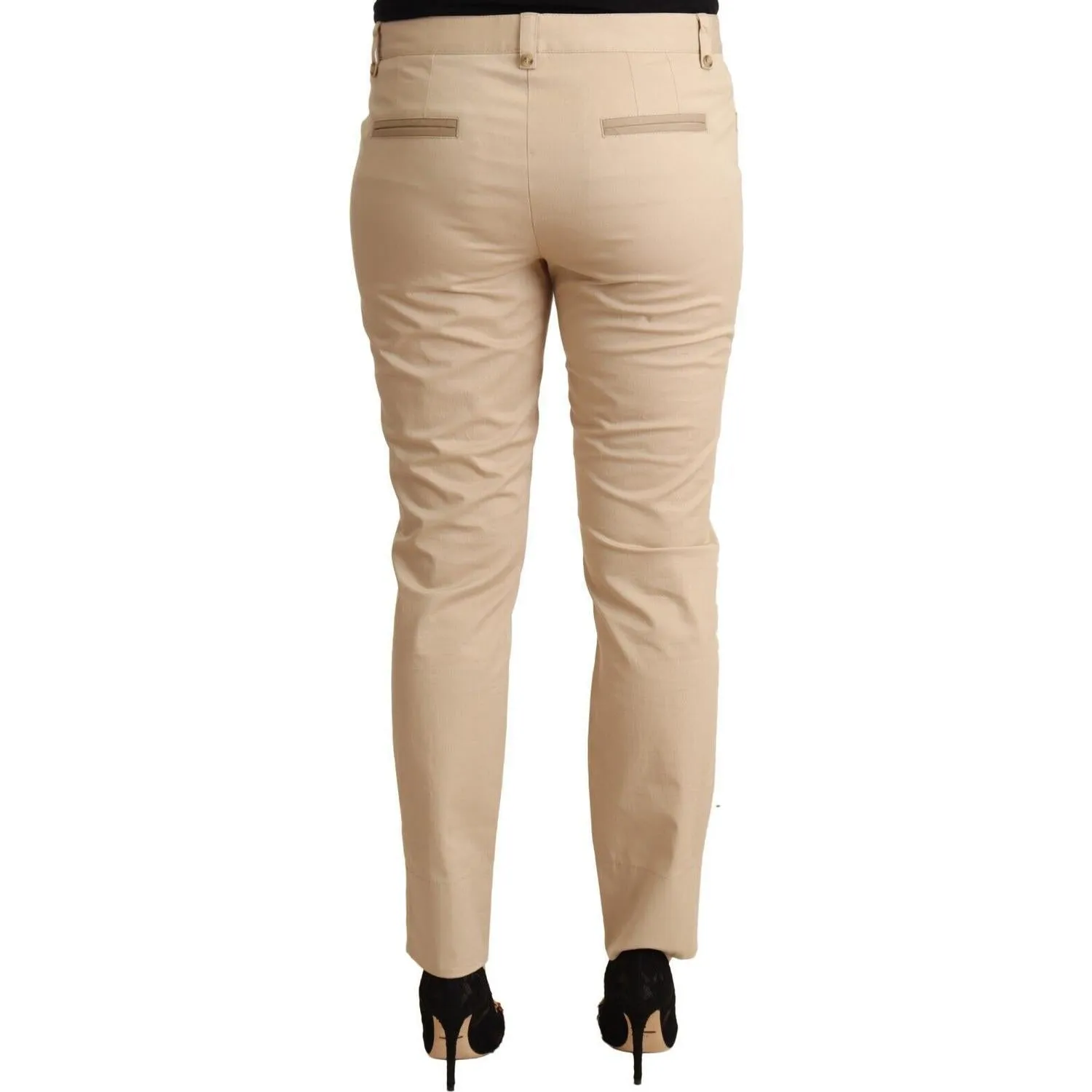 Dolce & Gabbana Elegant Beige Cotton Stretch Skinny Pants