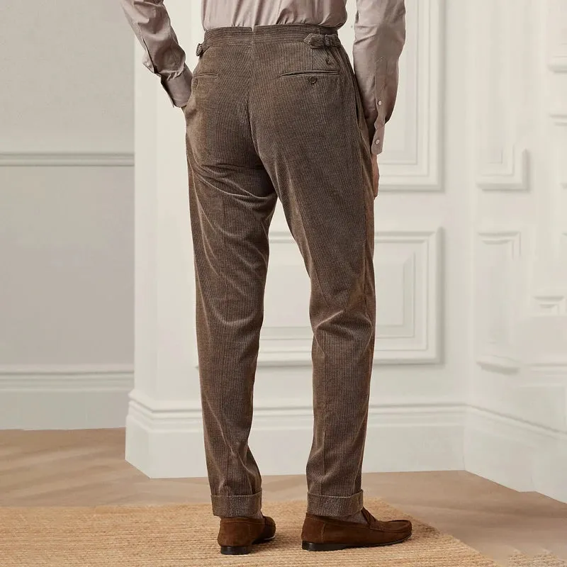 Elegant Cotton Corduroy Pants