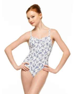 Elevé Dancewear Sonia Pinch Front Cross Back Camisole Leotard - Womens - Vintage Rose Print