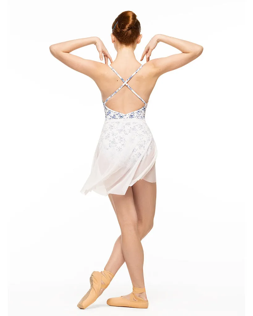 Elevé Dancewear Sonia Pinch Front Cross Back Camisole Leotard - Womens - Vintage Rose Print