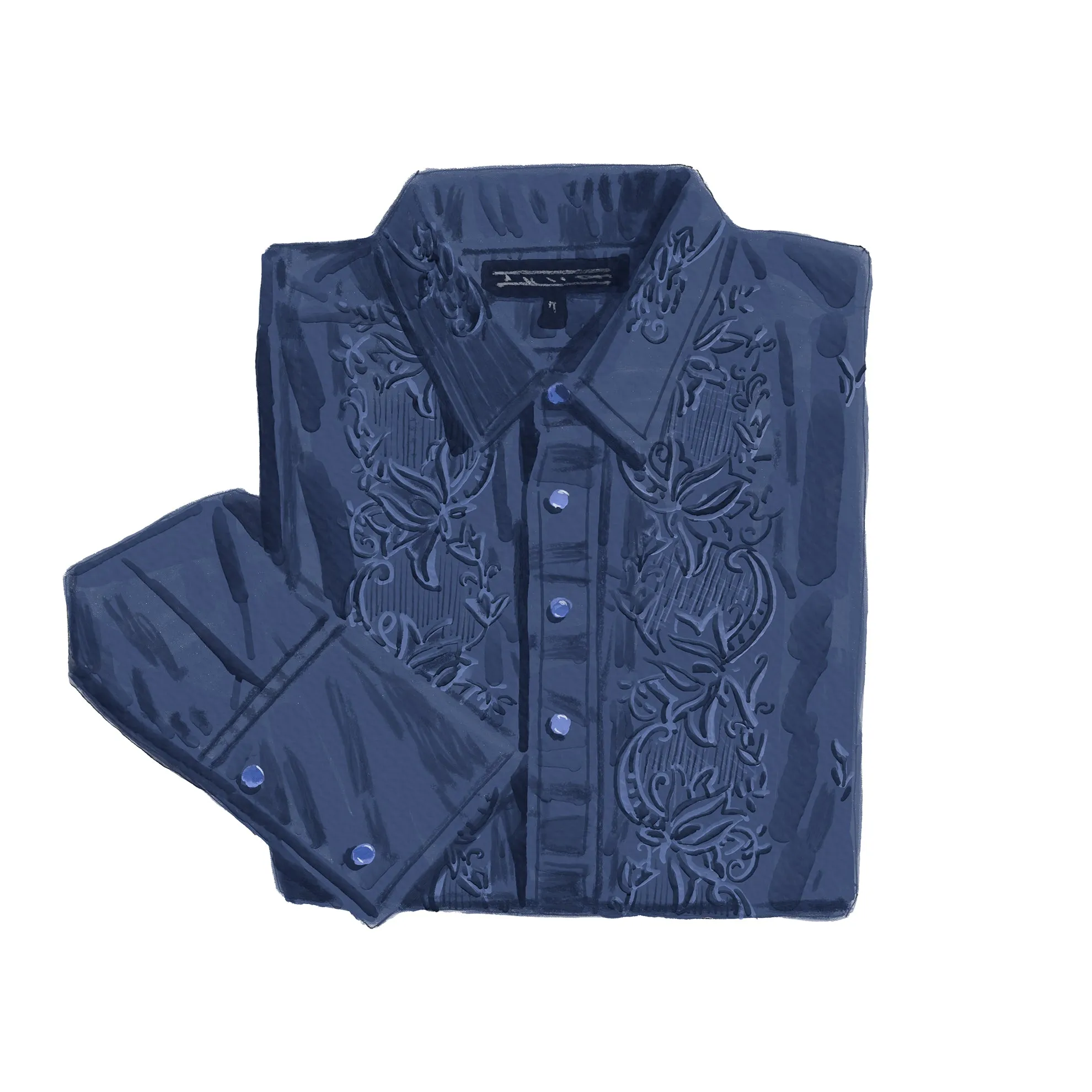 Embroidered Western Popover