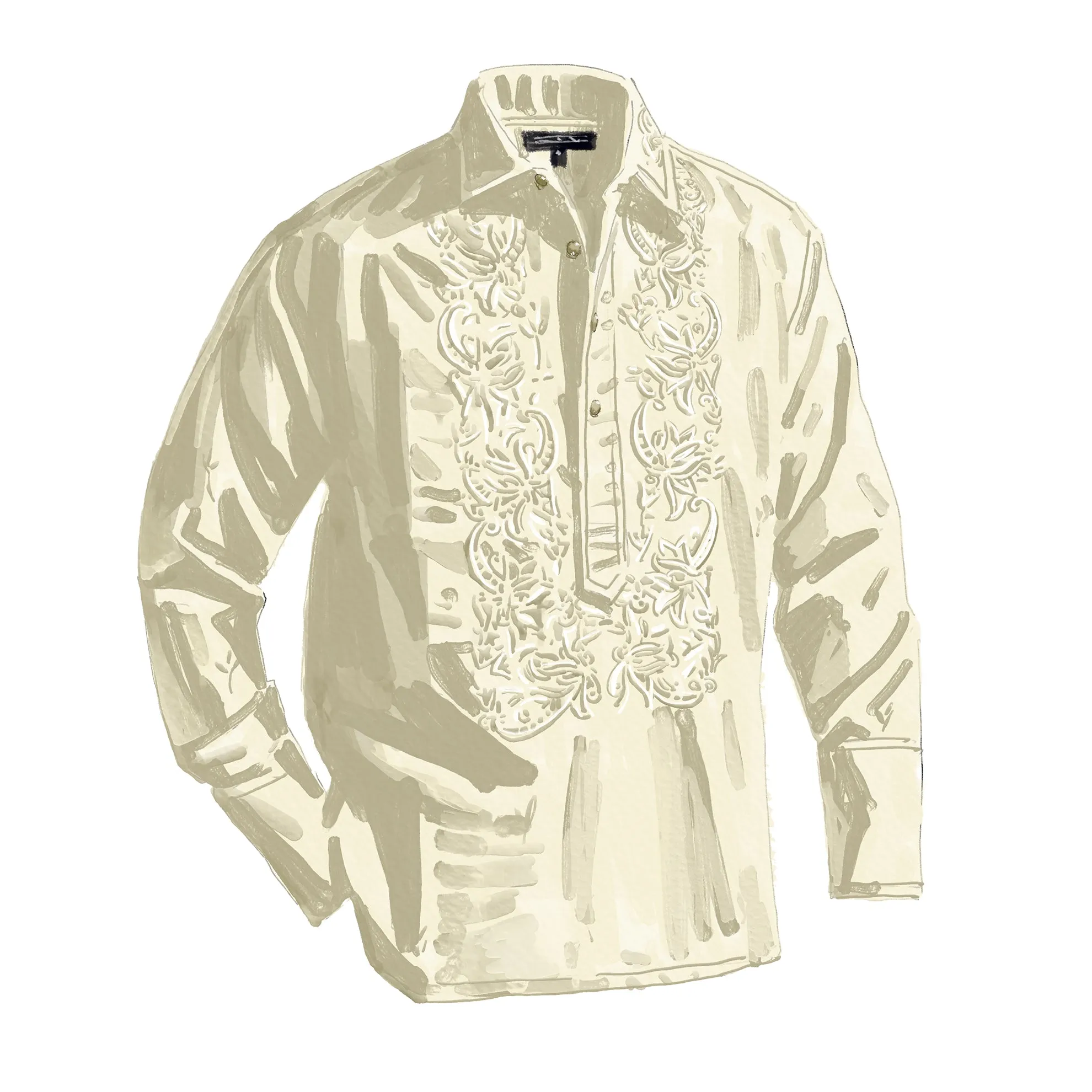 Embroidered Western Popover