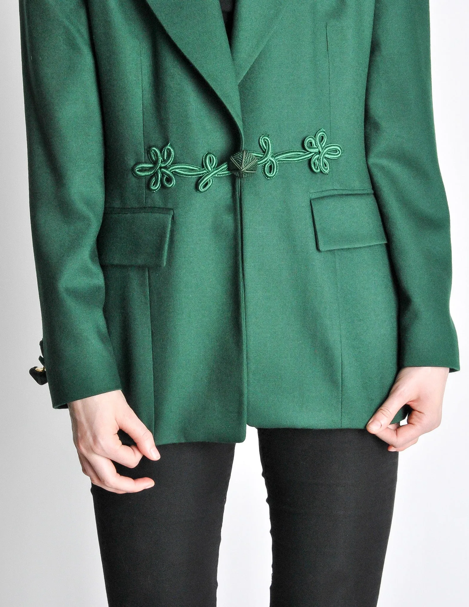 Ferré Vintage Green Wool Blazer