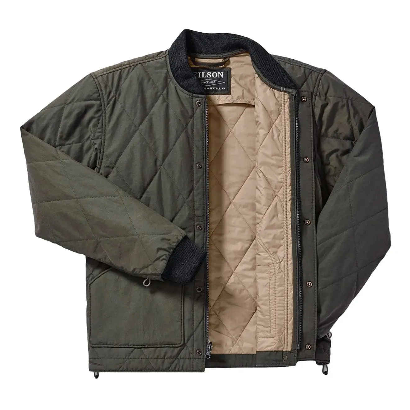 Filson Quilted Pack Jacket Dark Otter Green