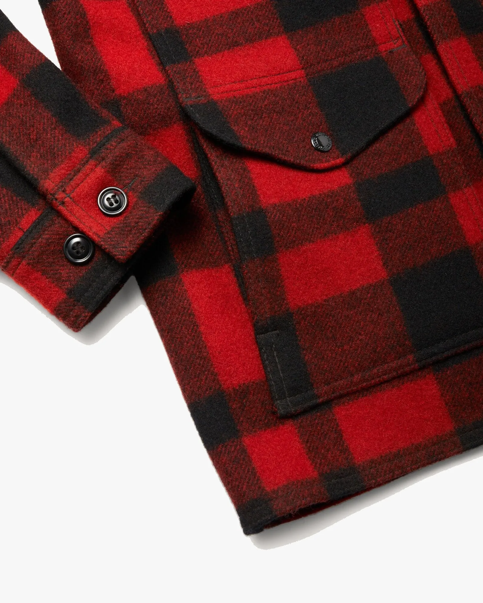 Filson Wool Mackinaw Cruiser Coat - Red / Black Plaid