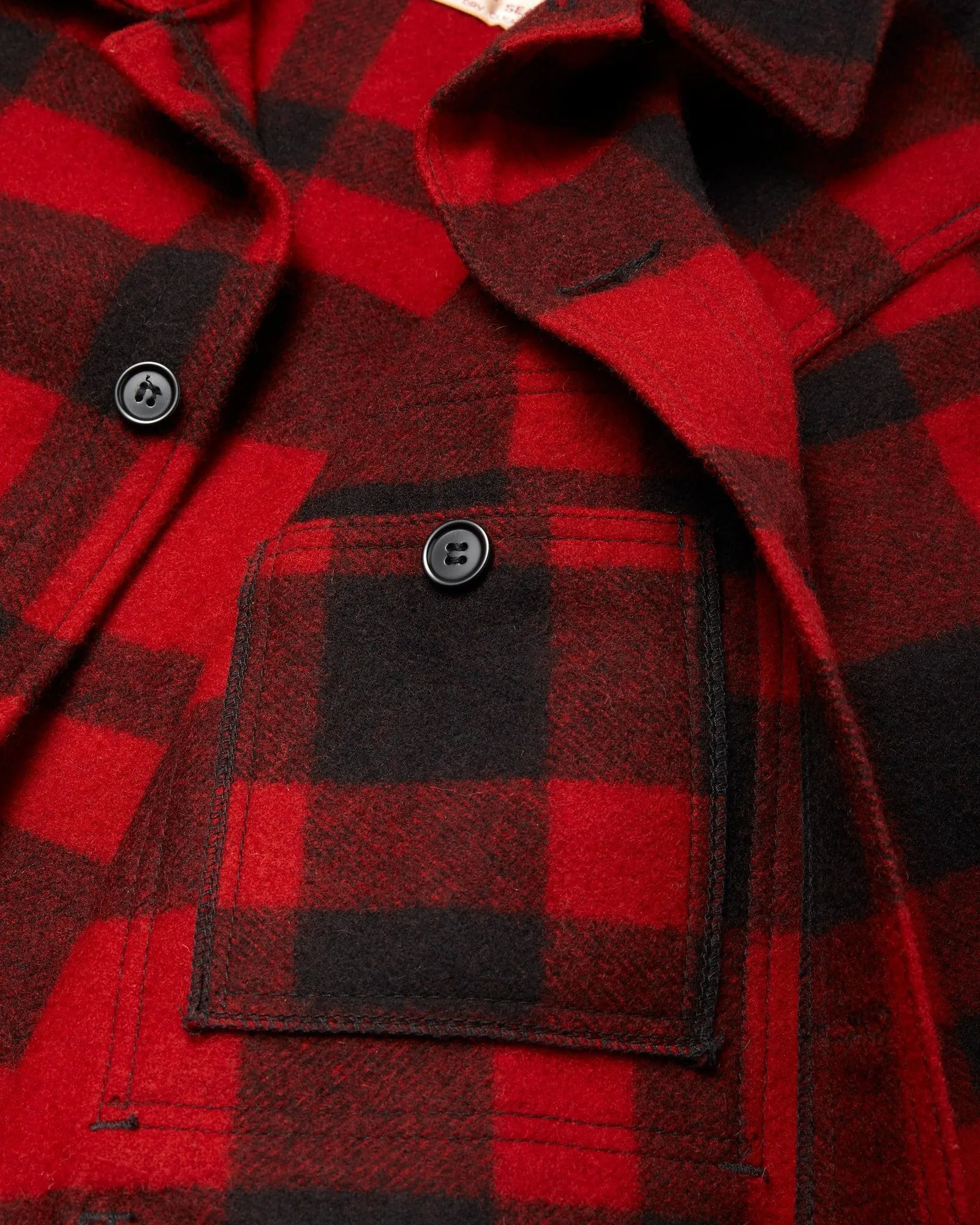 Filson Wool Mackinaw Cruiser Coat - Red / Black Plaid