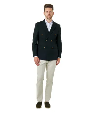 FINLEY – Green Prince of Wales Check Double Breasted Jacket with Chino