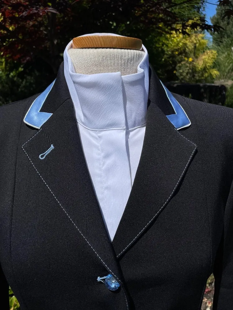 Flying Changes Charlotte Show Coat - Black with Blue 40