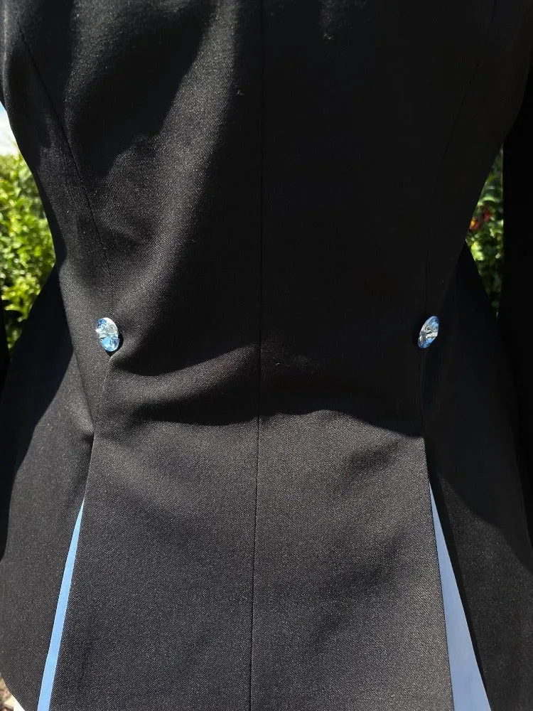 Flying Changes Charlotte Show Coat - Black with Blue 40