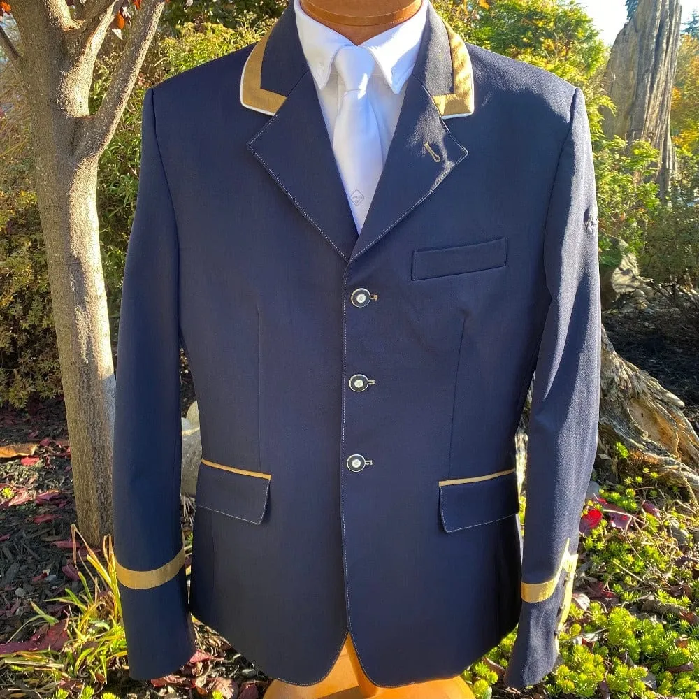 Flying Changes Mens Cameron Show Coat - Navy with Bronze - 44R