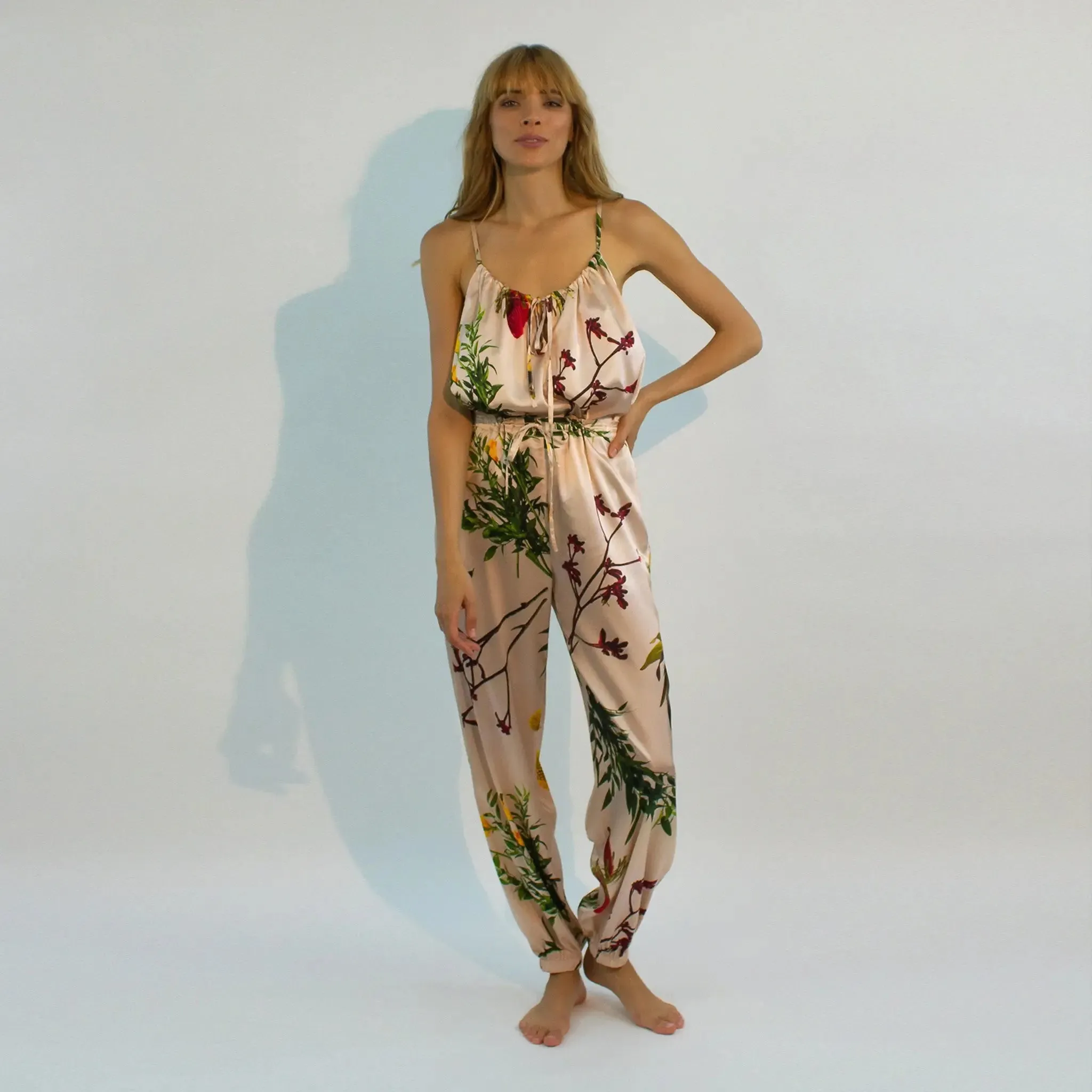 Flying Flower Silk Camisole