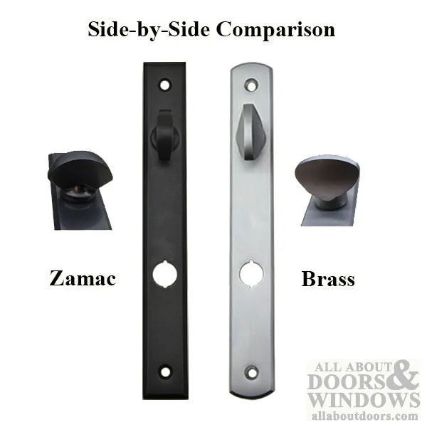 G-U Venice Handle and 30mm Plate Series, Zamac, Inactive, Thumbturn Only (Handles DO Move), Choose Color