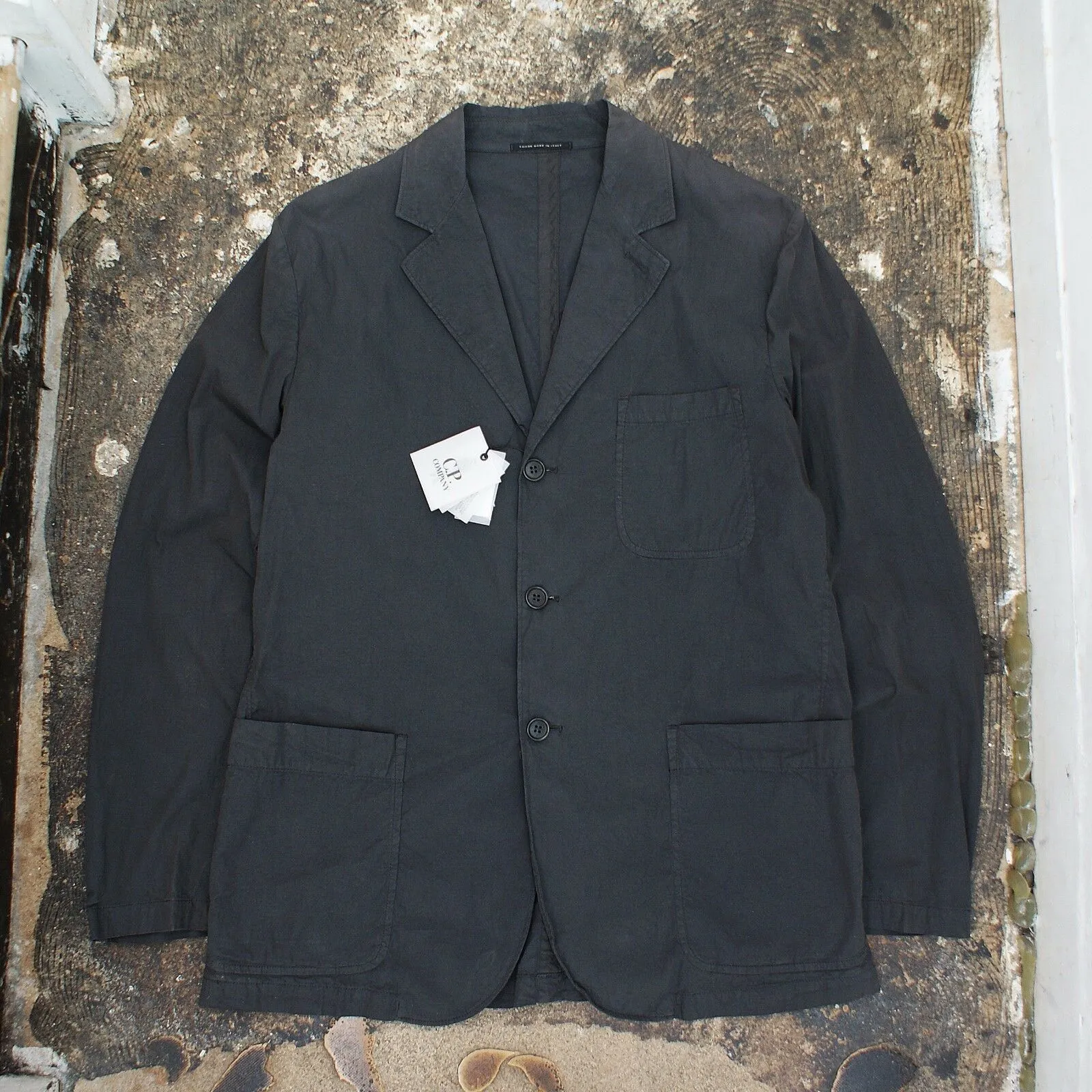 Garment Dyed Grey Blazer Jacket