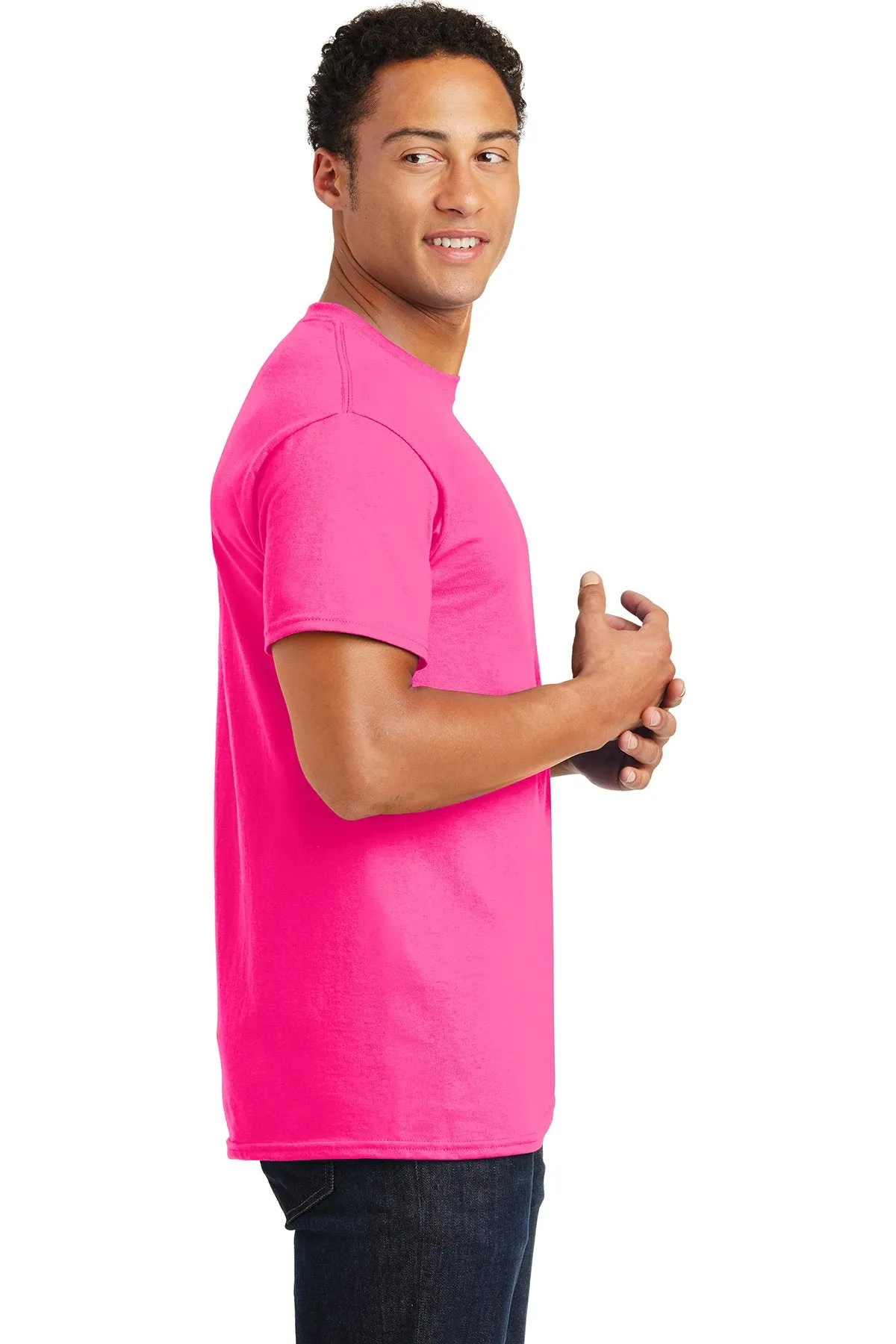 Gildan Ultra Cotton T Shirt Safety Pink