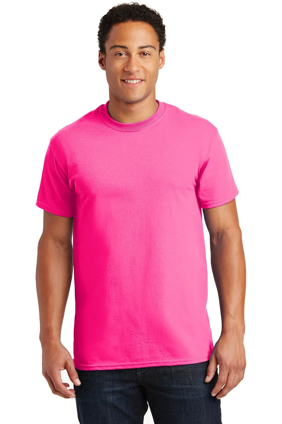 Gildan Ultra Cotton T Shirt Safety Pink