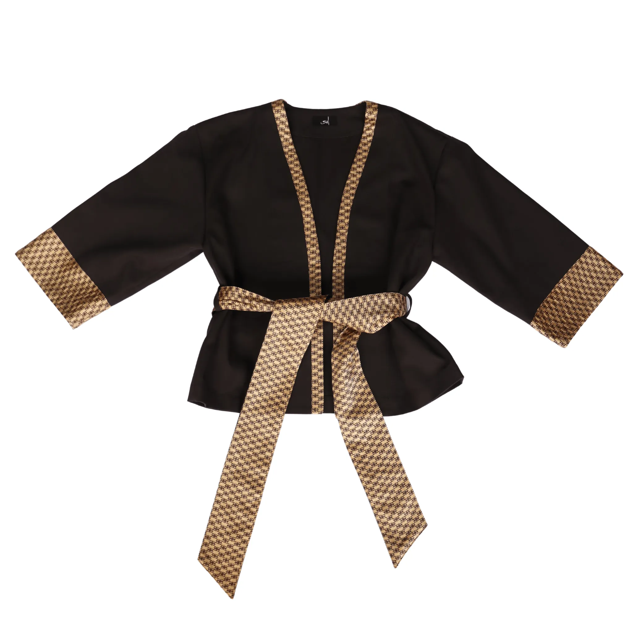 Gold Brown-Kimono Jacket