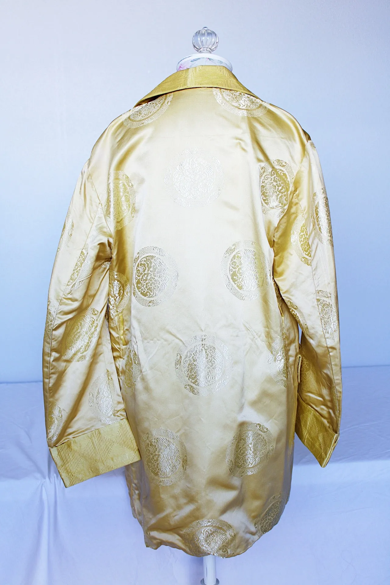 Gold Satin Robe Jacket