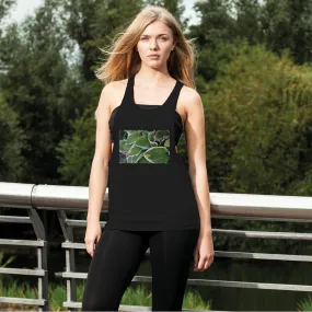 Green Leaves Women's Loose Racerback Tank Top