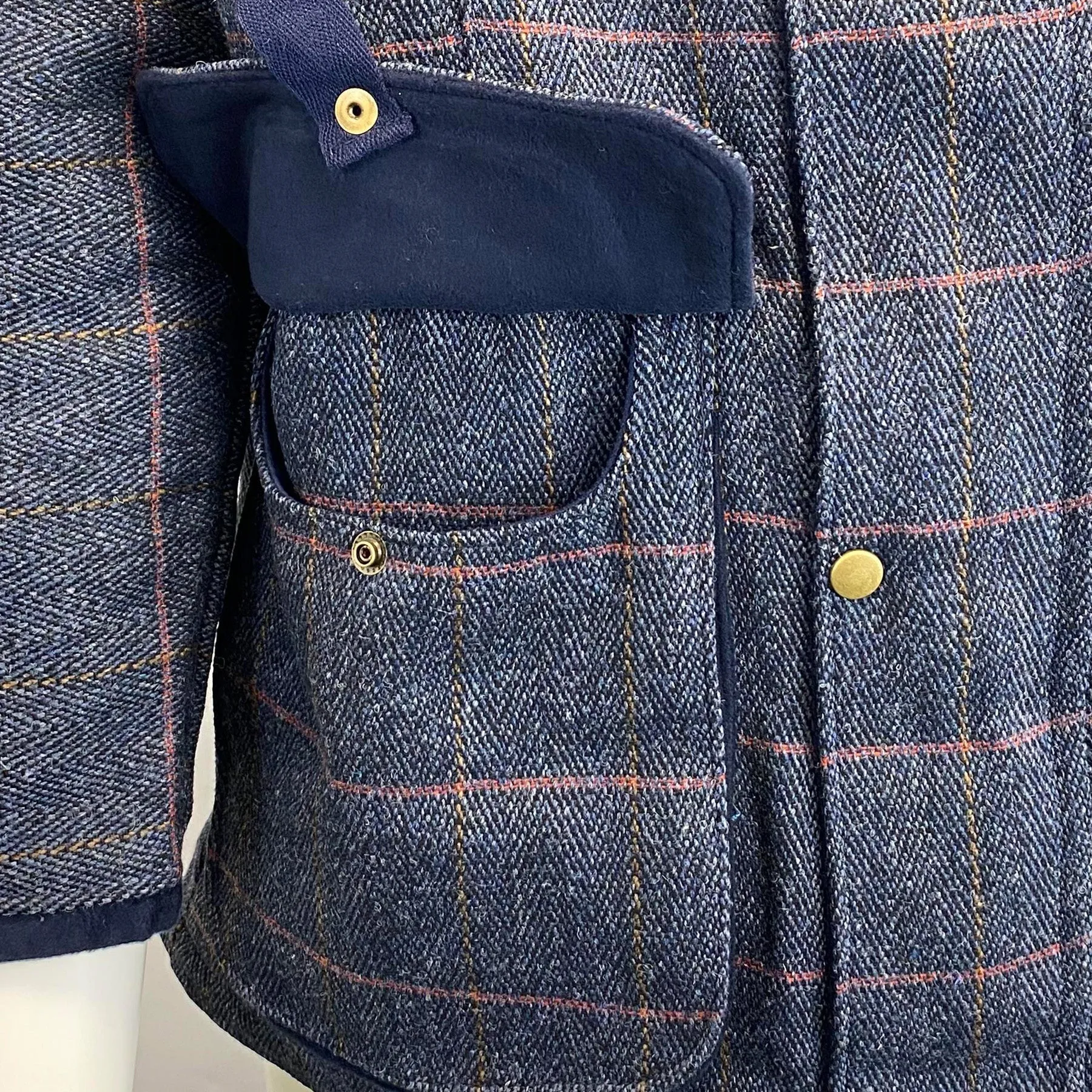 Hazy Blue Mens Derby Tweed Waterproof Jacket