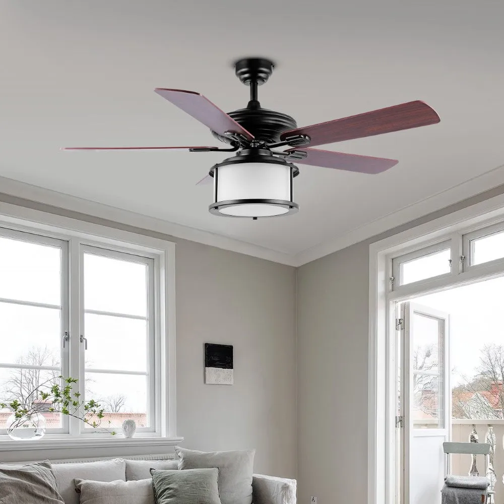 Holly 52" Bohemian Farmhouse Iron LED CEILING FAN