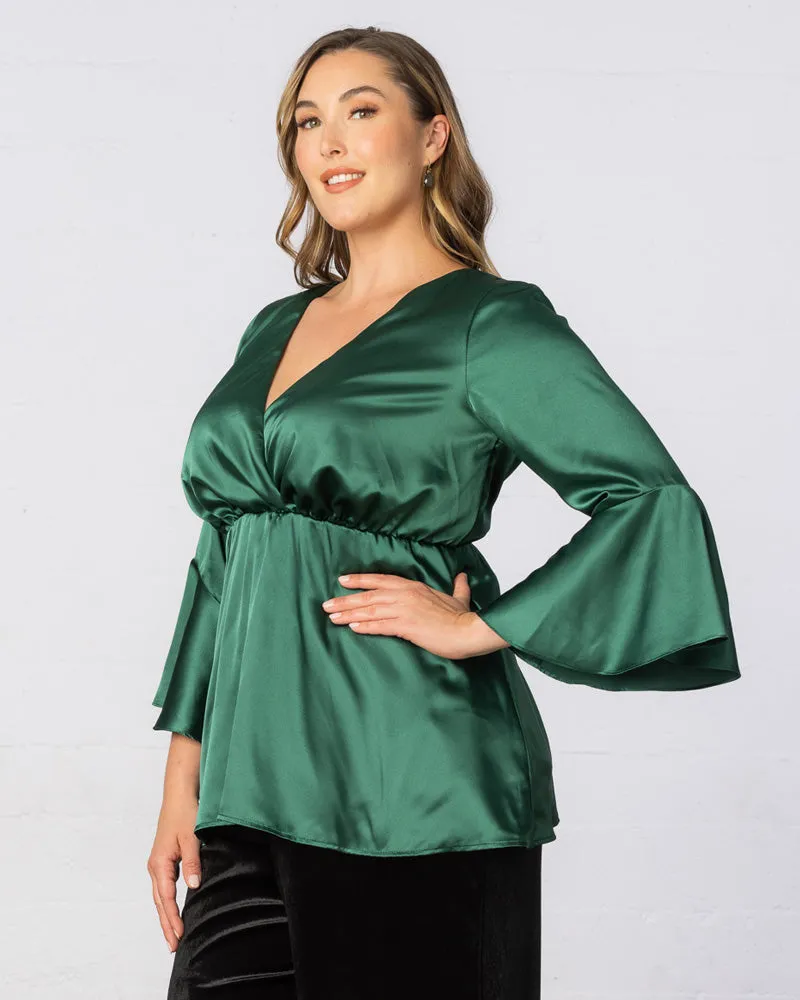 Honey Satin Bell Sleeve Top - Sale!