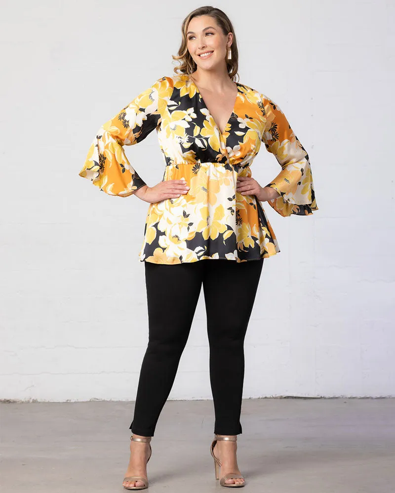 Honey Satin Bell Sleeve Top - Sale!