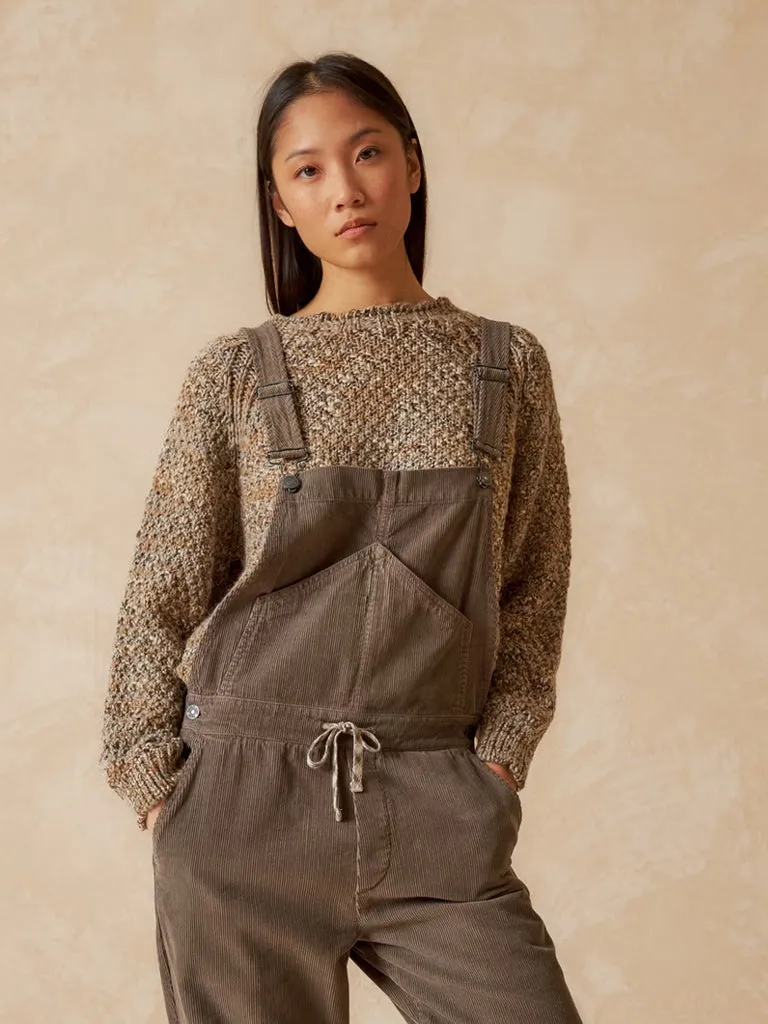 Indi & Cold Cord Dungarees in Cement