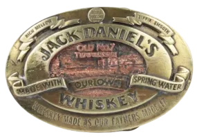 Jack Daniels Old No 7 Tennessee Gold Copper Plated Belt Buckle