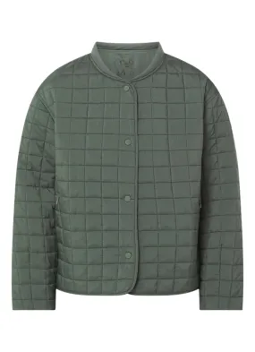 Jacket reversible quilted green