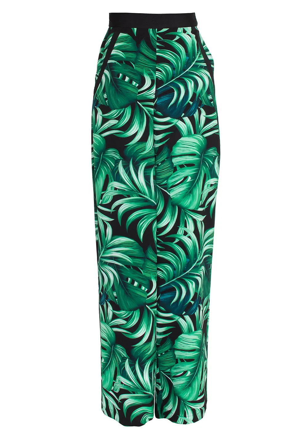 Jungle - Monstera Black / Green Pants (Black)