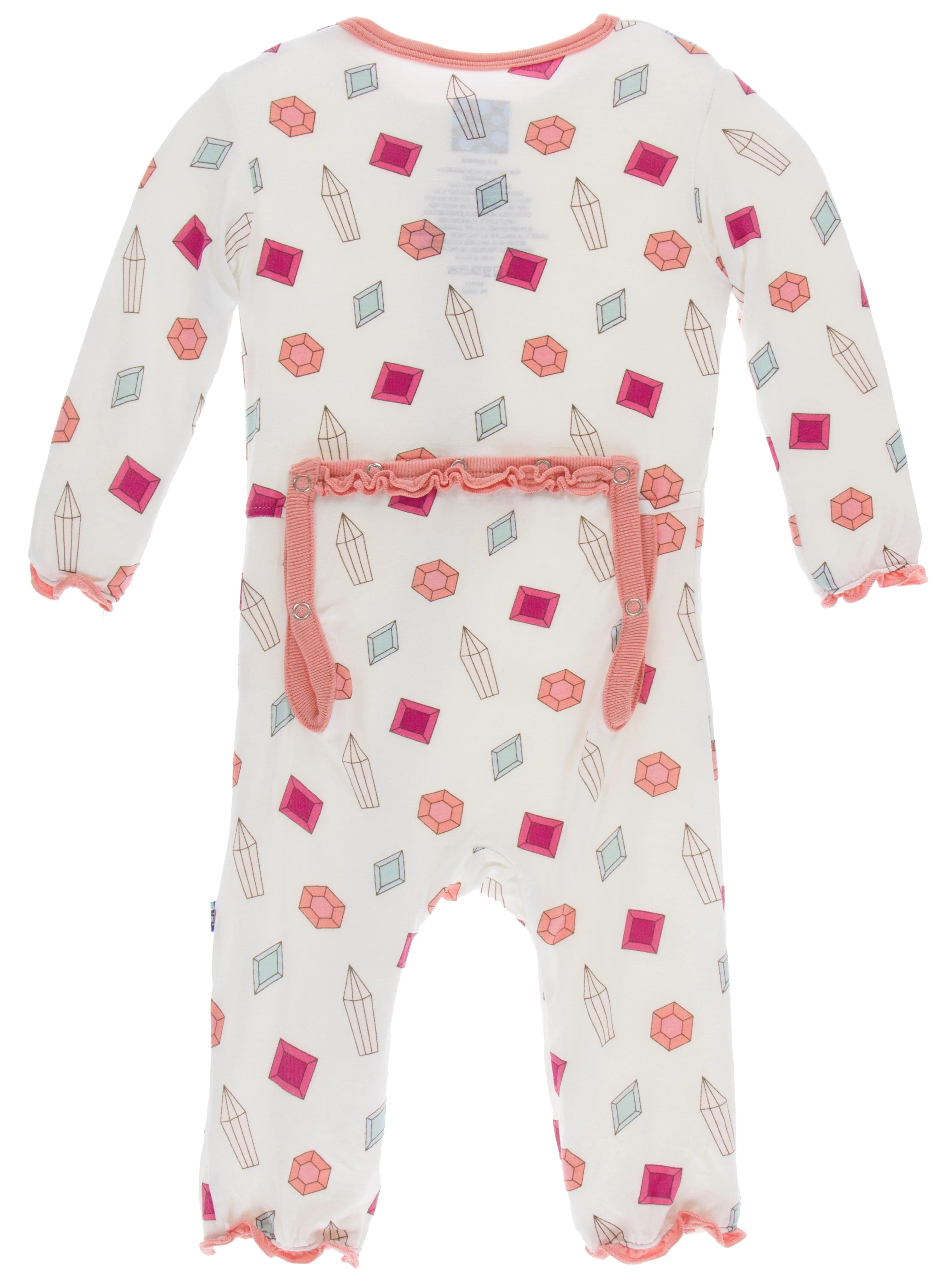 KicKee Pants Natural Gems Muffin Ruffle Coverall with Zipper