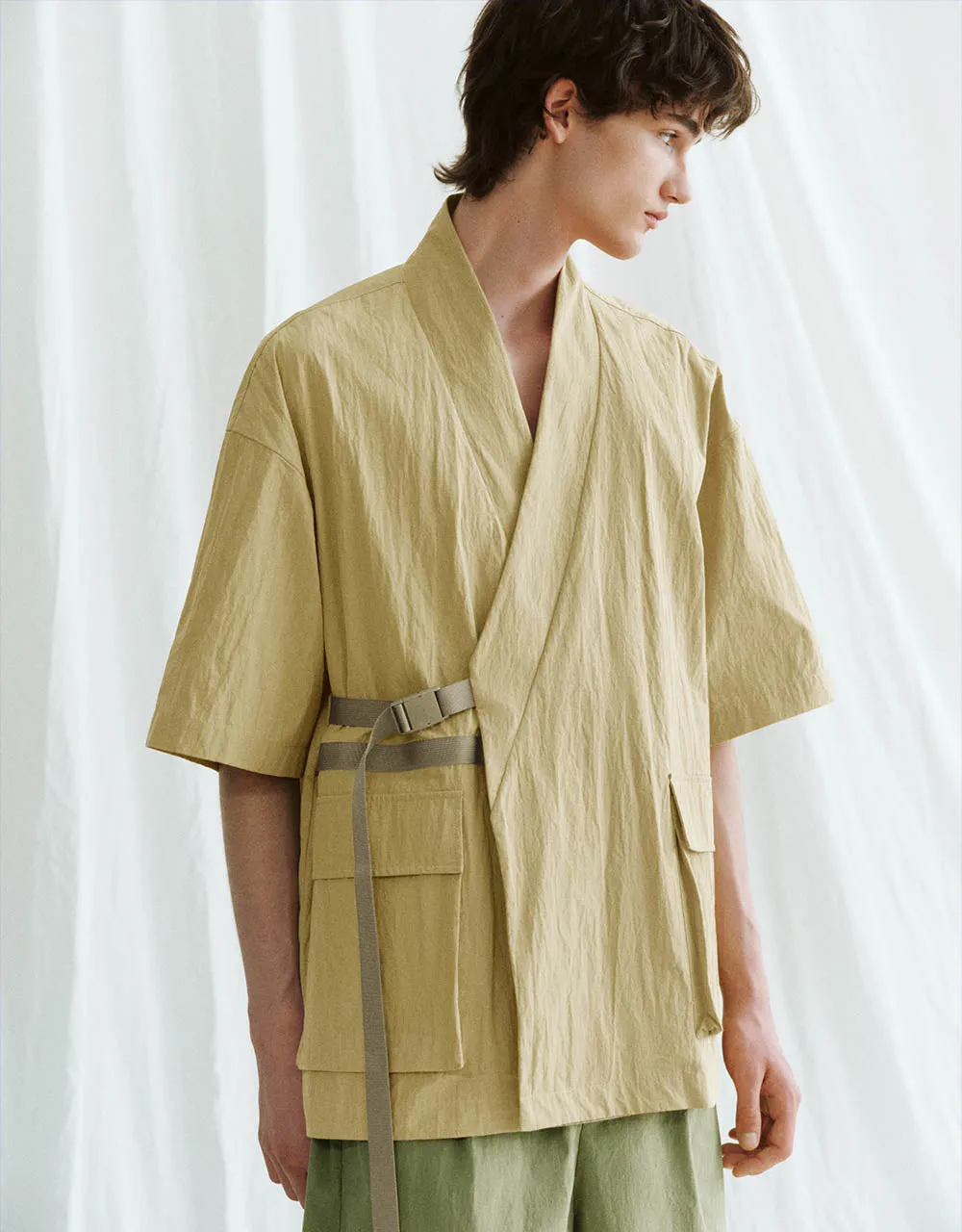 Kimono Lapel Straight Jacket