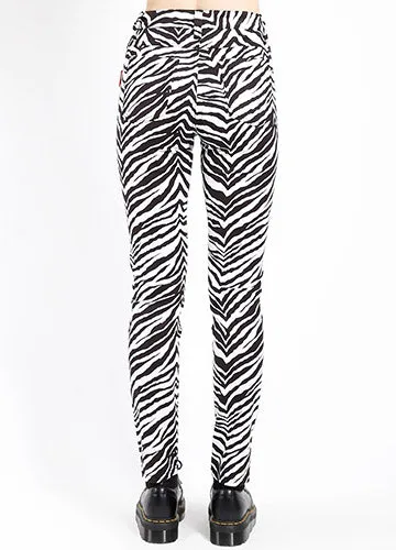 Lace-Up Skinny Zebra Pants by Tripp NYC